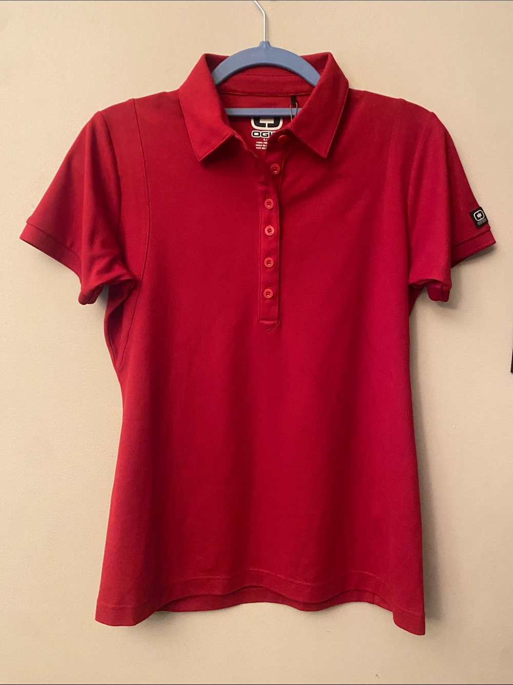 OGIO Women's Red Short Sleeve Polo Shirt